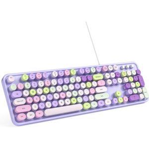 USBレトロタイプライターキーボードフルサイズ有線キーボード104キー