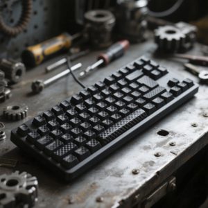 Strapazierfähige Gummitastenkappen für ergonomische Tastaturen