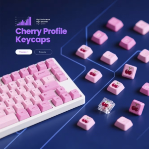 Cherry Profile Keycaps Gaming – Sculpted Comfort & Typing Precision for Mechanical Keyboards