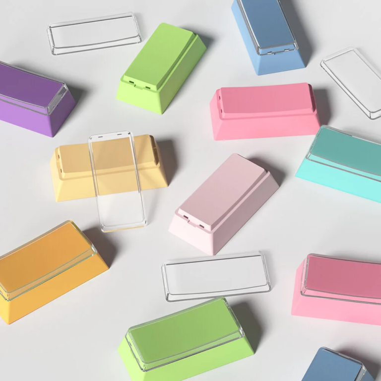 Macaron PBT Keycap Set - Transparent Cover, MX Switch, R4-2u Delete Key