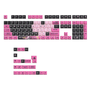 Strike Pink Sublimation PBT Keycaps - OEM Profile - 125 Keys