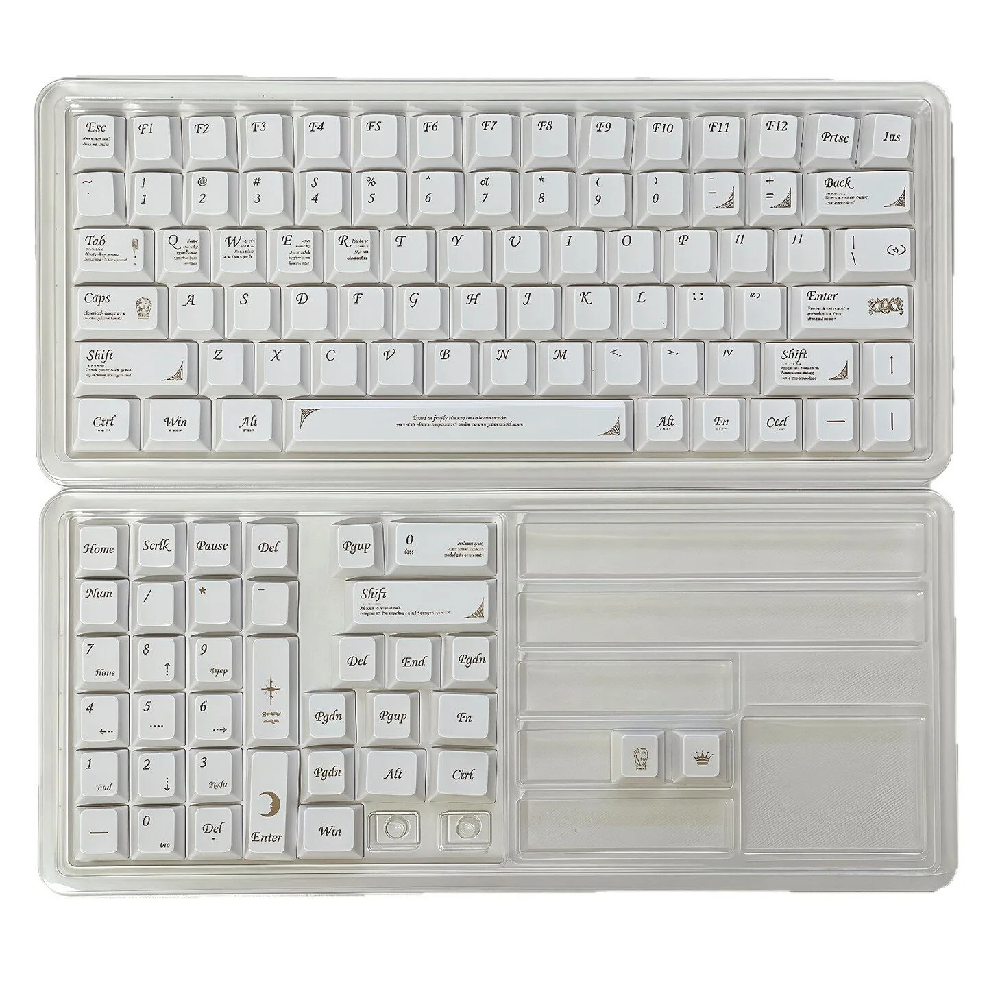 White Ceramic-Like Keycap Set