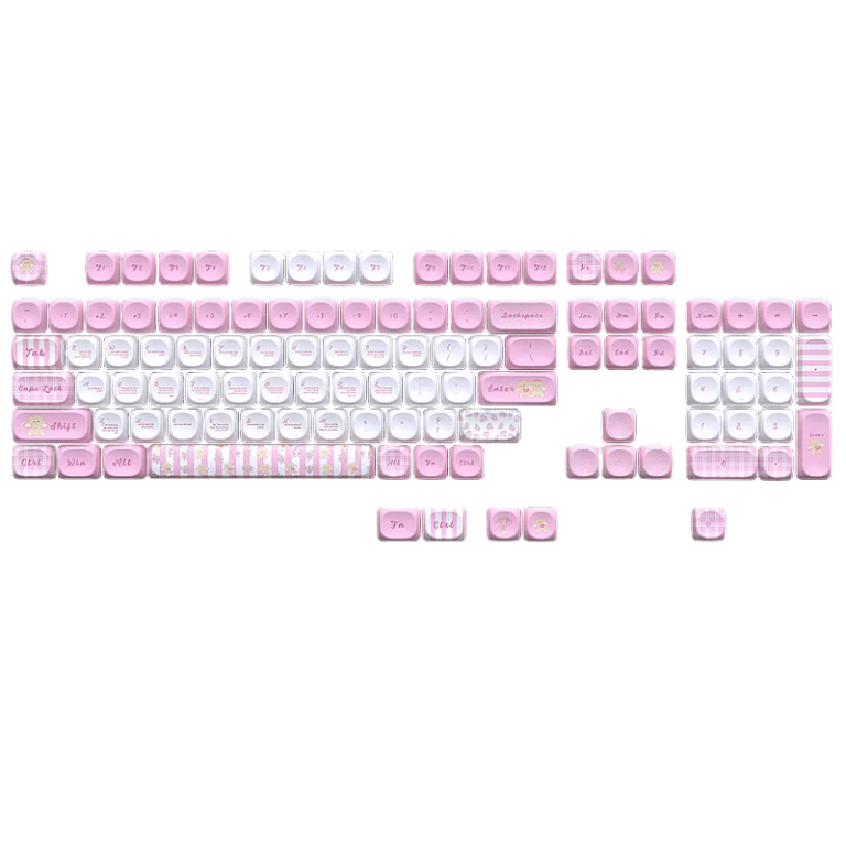 Lily Lop-Eared Rabbit MOA Sublimation 108 Keys PBT Keycap for 98/75/68 Layout