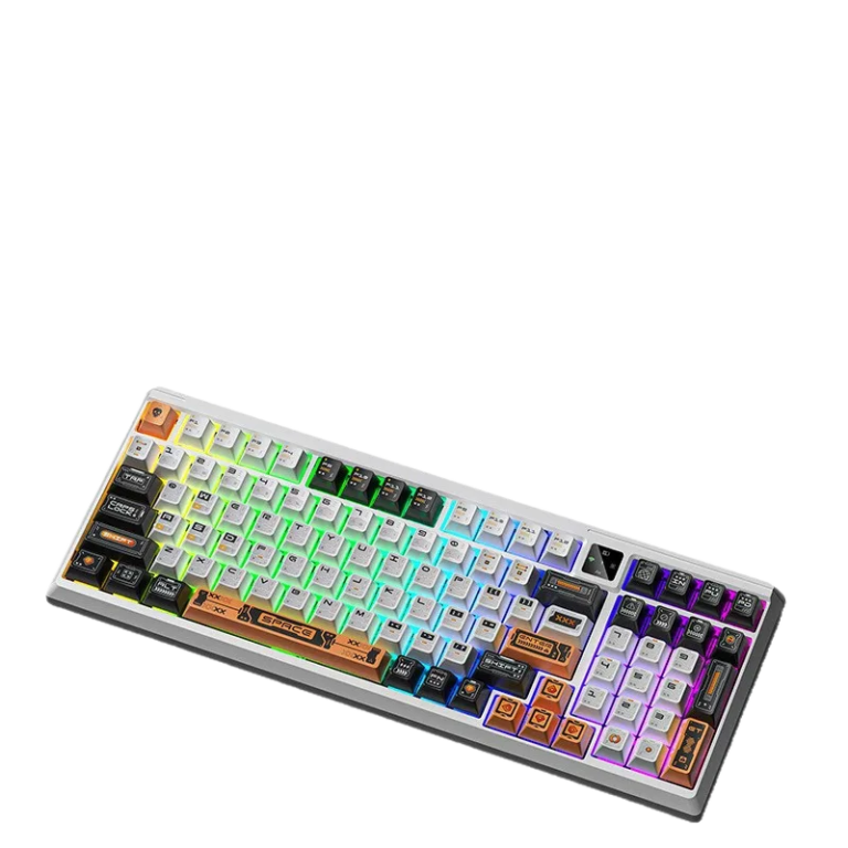 Tri-Mode Mechanical Keyboard, Hot-Swappable, RGB, Wireless, Gaming