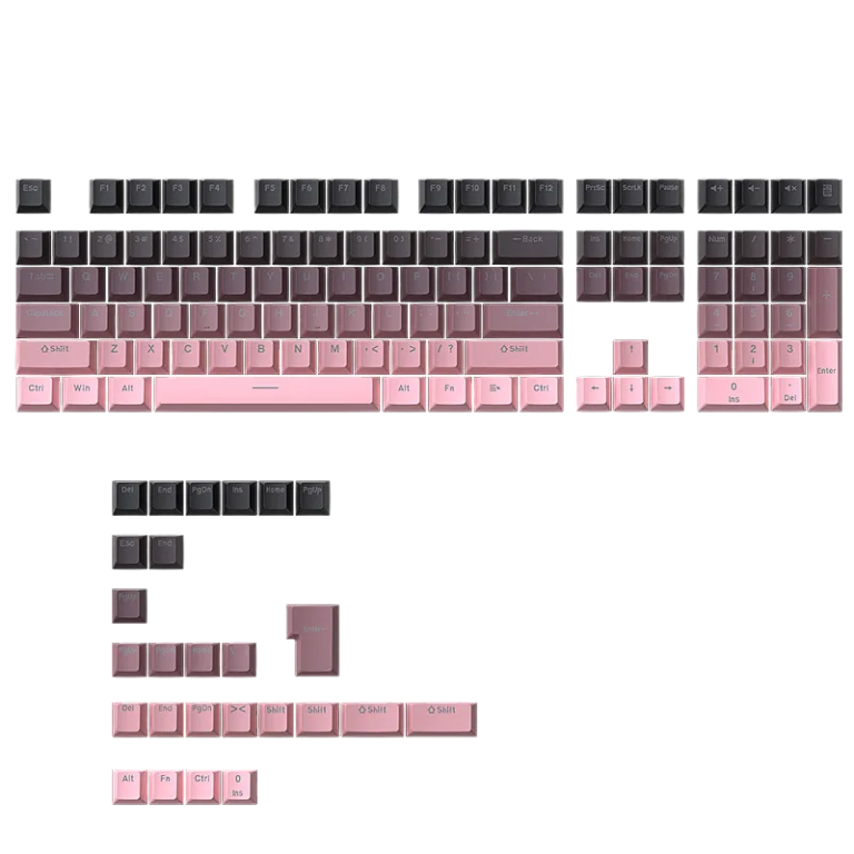 Strawberry PBT Keycaps, Full Set 134 Keys, Doubleshot OEM Profile