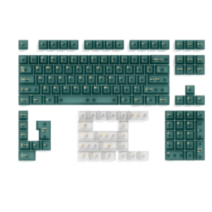 Green Transparent DIY Custom Mechanical Keyboard PC Keycaps - OEM Profile 132 Keys