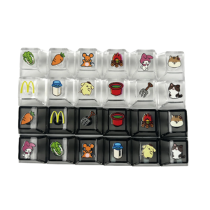 Transparent Color Keycaps Backlit PC Keycap Customizable Pattern