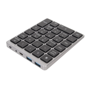Wireless Ultra-Thin Silent Dual-Mode Portable Waterproof 28-Key Rechargeable Keyboard for iOS