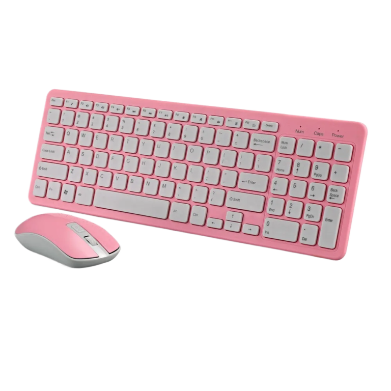 Colorful Wireless Keyboard and Mouse Combo for Home Office