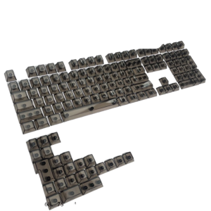 Crack Pattern 132 Keycap Set, Full Transparent DIY, PC Material