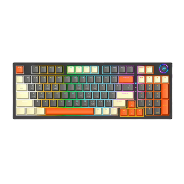 96-Key Hot-Swappable RGB Mechanical Keyboard - Tri-Mode Wireless/Wired ...