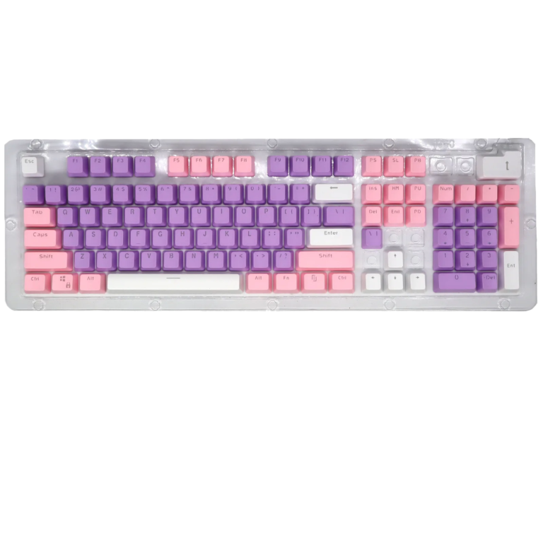 ABS Two-Color Injection Closed Character Translucent 104 Keycap Set