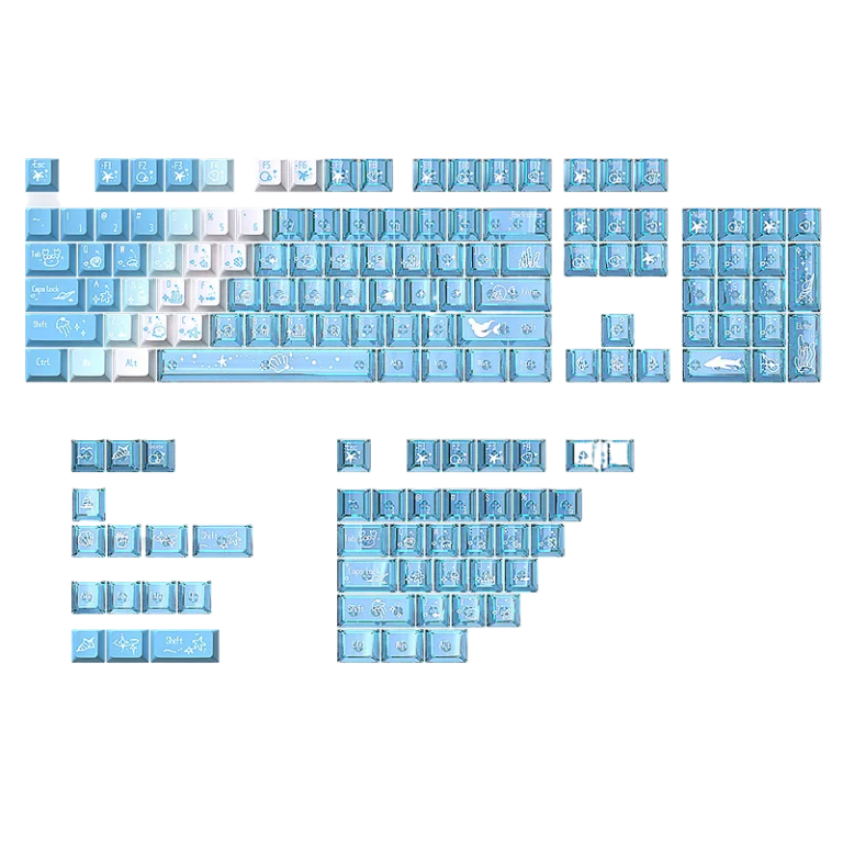 Bubble Tea Keycaps Set - 153 Keys PBT Dye-Sublimation OEM Profile