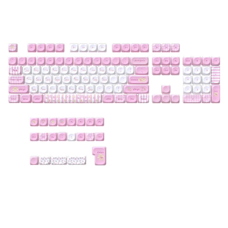 Lily Lop-Eared Rabbit MOA Dye-Sub Keycap Set - 131 Keys