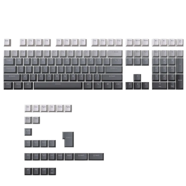 Aurora Gradient Keycaps, Backlit, 134 Keys, PBT Doubleshot, OEM Profile