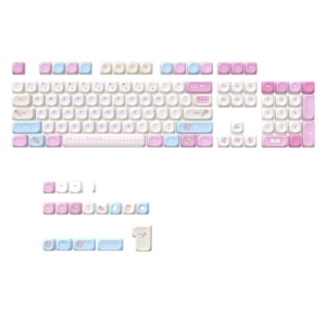 allwinOEM/ODM Pink Blue Stationery MOA Dye-Sub 131 Keys Keycap Set