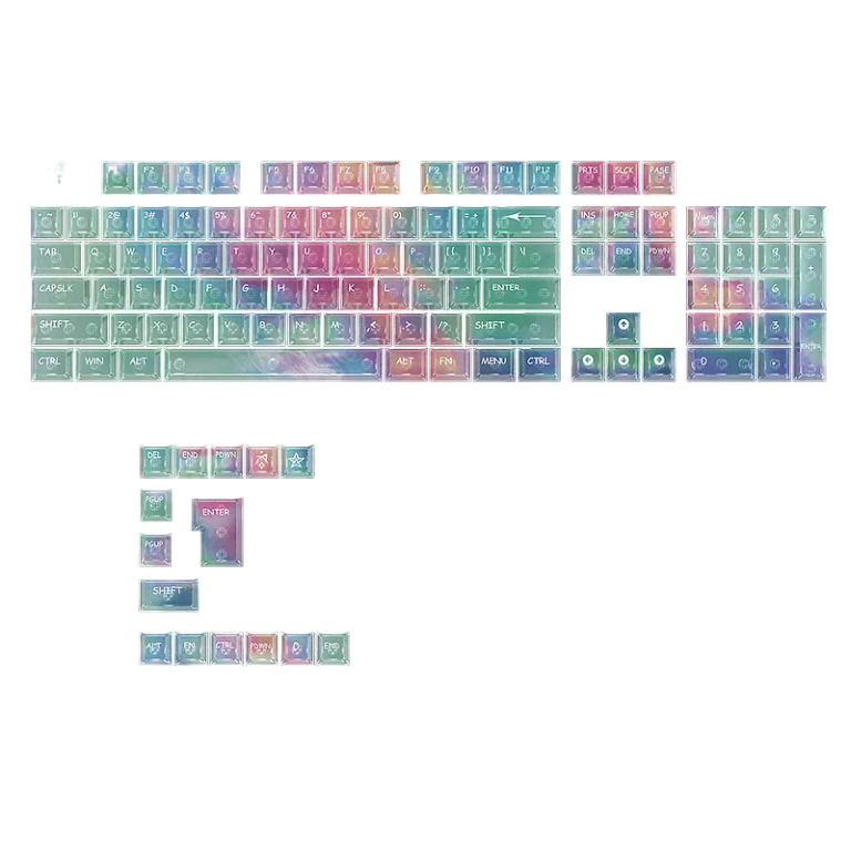 Translucent Gradient Mist Keycaps - Spring Cherry Blossom 119 Keys