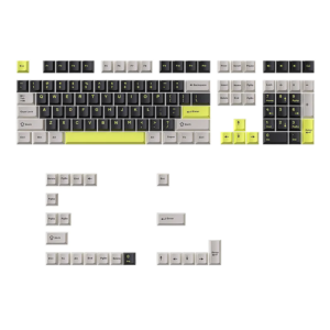 Black Grey Green Tri-Color PBT Doubleshot Keycap Set