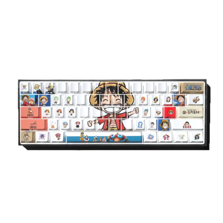 One Piece Luffy Keycaps, 74-Key OEM Side-Engraved Backlit PBT Sublimation for custom mechanical keyboard keycap sourcing main product image