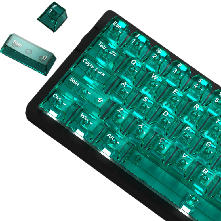 allwinOEM/ODM Korean Style Crystal Clear PC Keycaps for Mechanical Keyboard