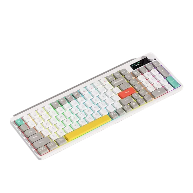 allwinOEM/ODM YK100 Low-Profile Mechanical Keyboard, Screen, Wireless/Wired, Dye-Sub PBT Keycaps