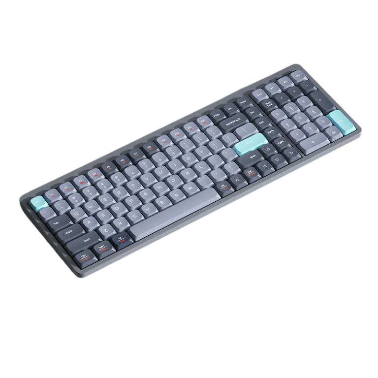Custom 105-Key Low-Profile Mechanical Keyboard, Wireless Bluetooth, PBT Keycaps