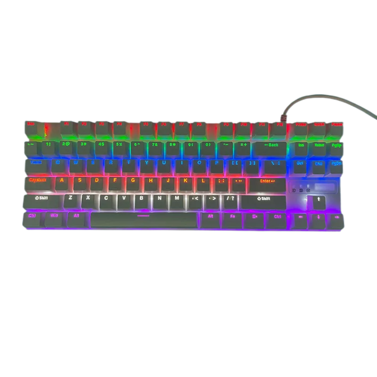 87-Key RGB Wired Mechanical Keyboard Compact Gaming Keyboard