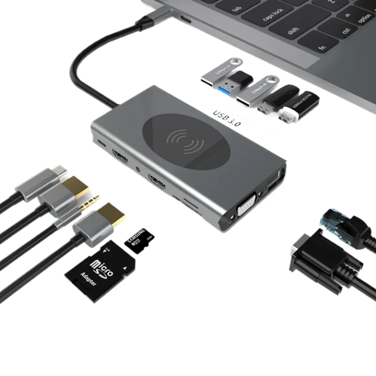 USB C Hub Multiport Adapter, Dual HDMI, Gigabit Ethernet