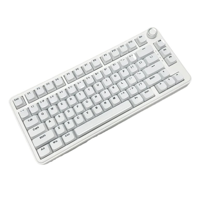 Minimalist White MDA Profile Keycaps - 115 Keys, Side Printed, Translucent PC