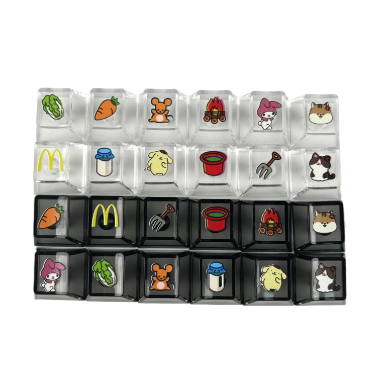 Transparent Color Keycaps Backlit PC Keycap Custom Pattern