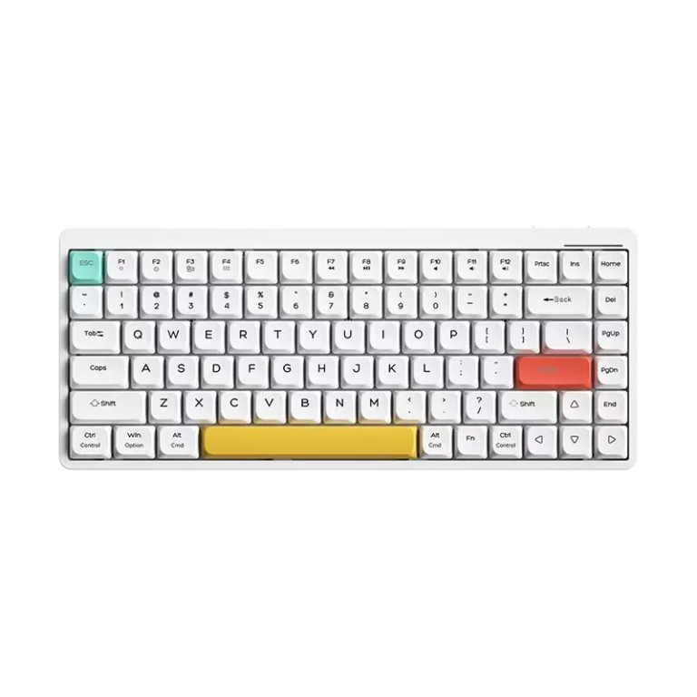 Slim Wireless Keyboard, Quiet Office Mechanical Red Switch, Portable Bluetooth Dual Mode