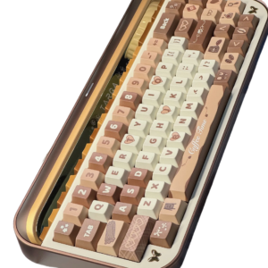 Caramel Macchiato Keycaps - OEM Profile Dye-Sub PBT Keycap Set for custom mechanical keyboard keycap sourcing main product image