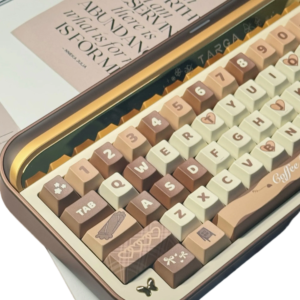 Caramel Macchiato Keycaps - OEM Profile Dye-Sub PBT Keycap Set for custom mechanical keyboard keycap sourcing product gallery image 3