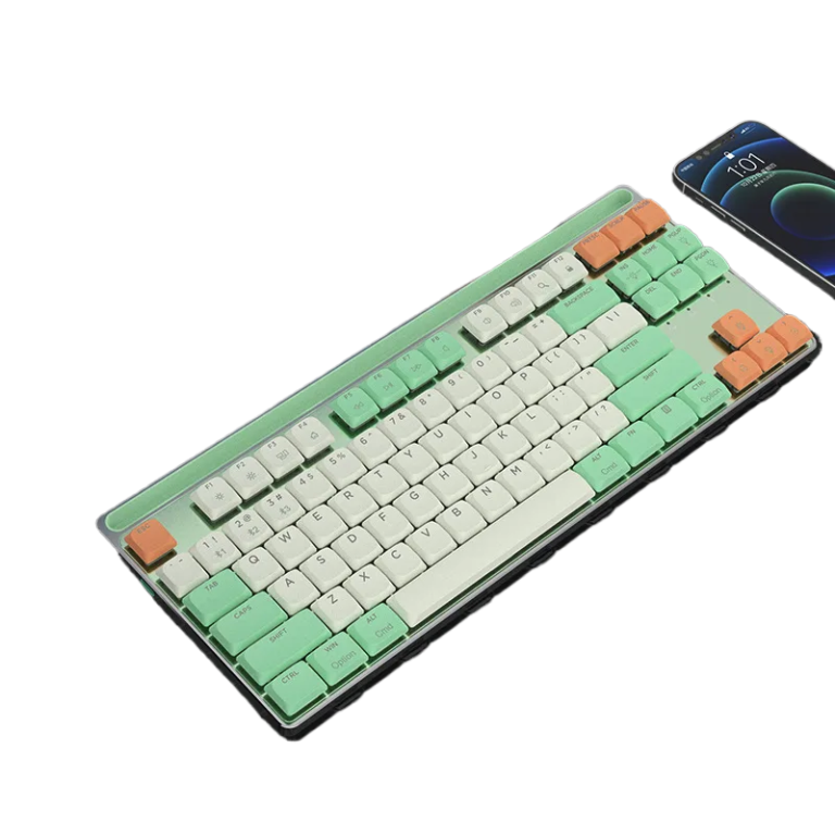 87-Key Mechanical Keyboard, Mac/Laptop/Tablet, 2.4G+Bluetooth+Wired, Brown Switch