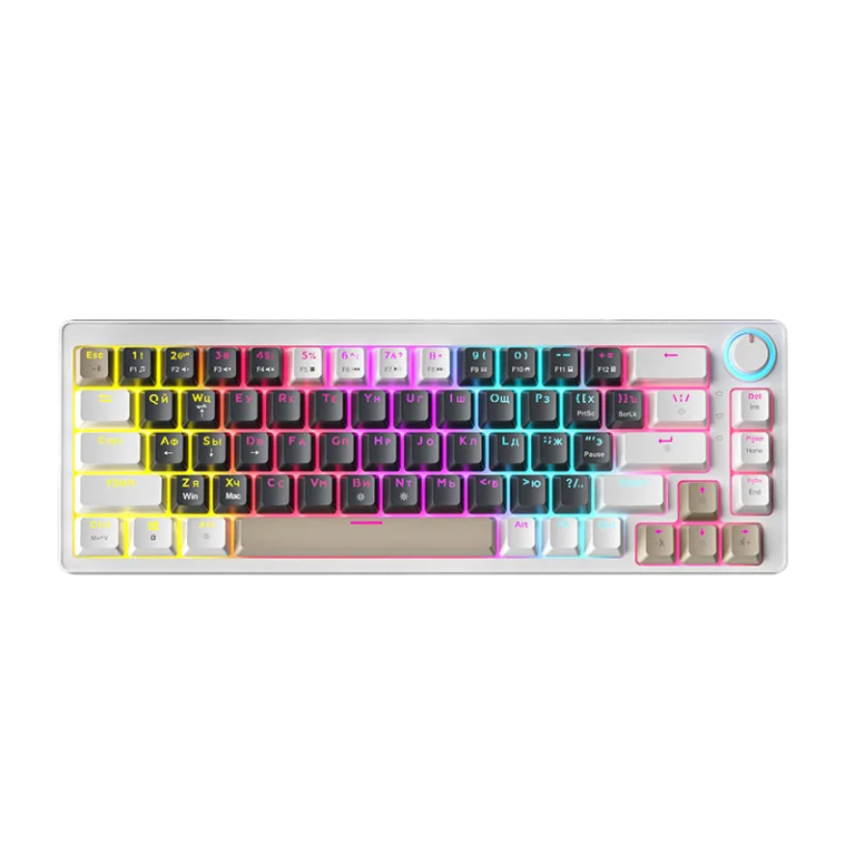 Gasket 68-Key Wired Mechanical Keyboard - Russian Layout Silent Gaming