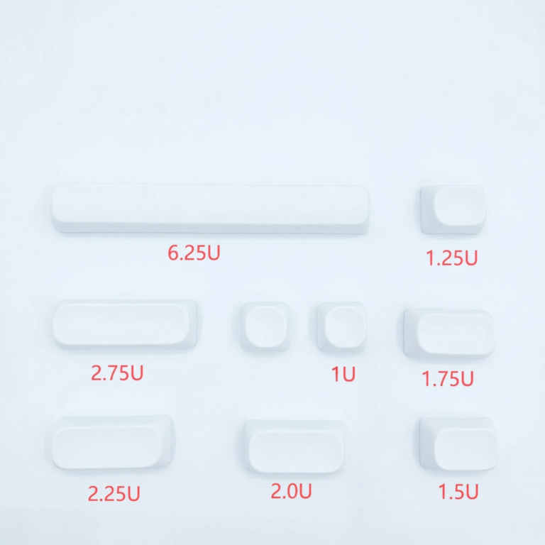 PBT Keycaps for Mechanical Keyboard - DIY Customizable White Keycaps