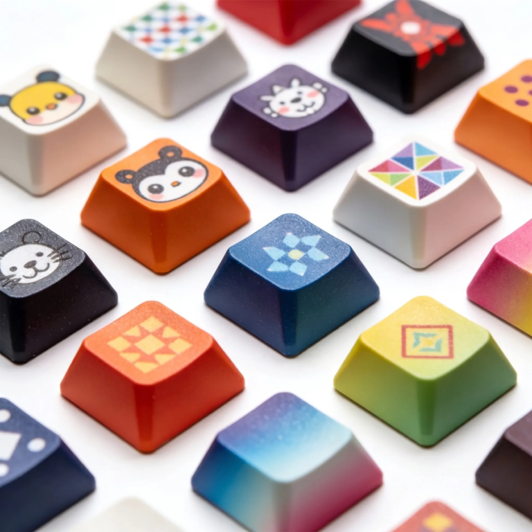 Custom Sublimation PBT Keycaps with Cartoon Anime Character Designs by allwinOEM/ODM