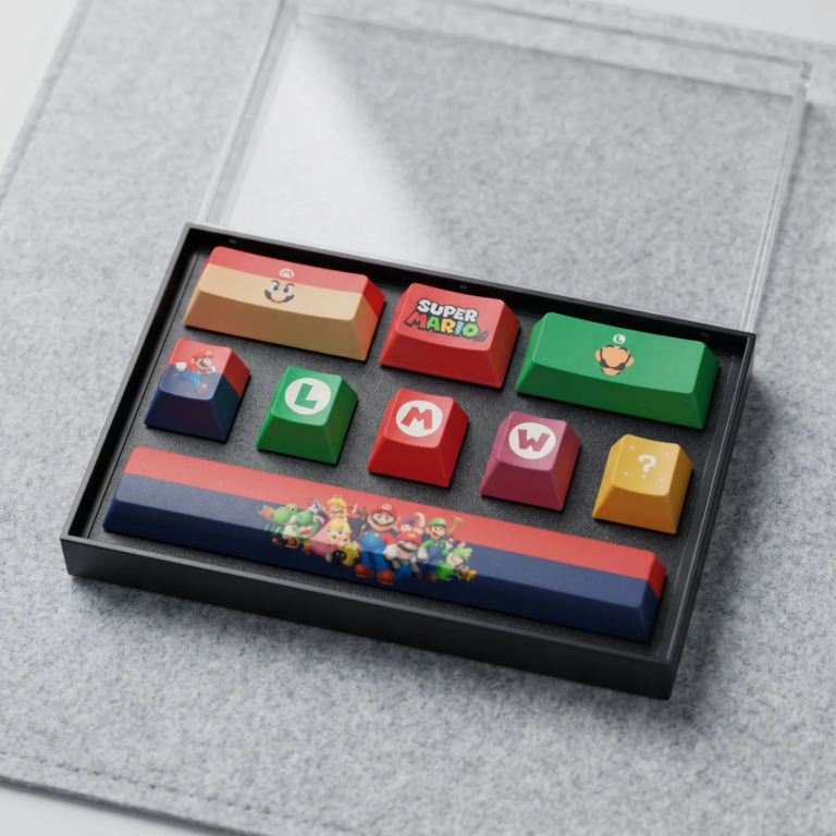 Mario-Themed 9-Key PBT Sublimation Keycap Set for Mechanical Keyboards