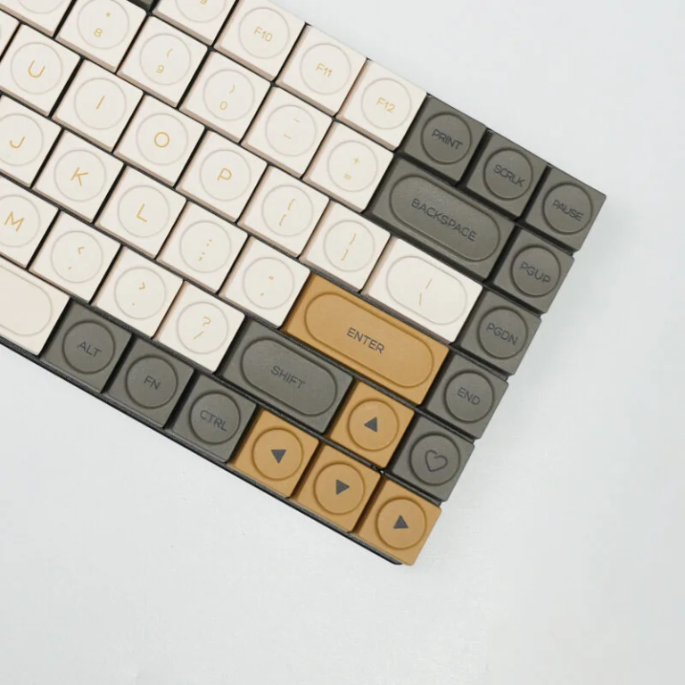 Retro Minimalist Dye-Sublimation Keycaps - 137-Key PBT Set for Mechanical Keyboards