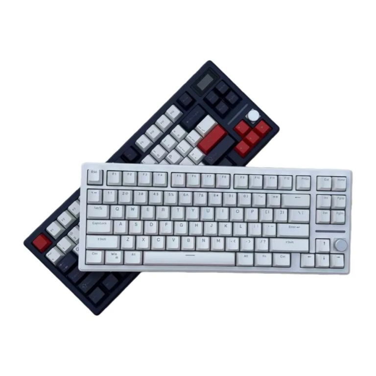 84 Key Magnetic Axis Keyboard with RGB Backlit for Gaming, Office, Home - White
