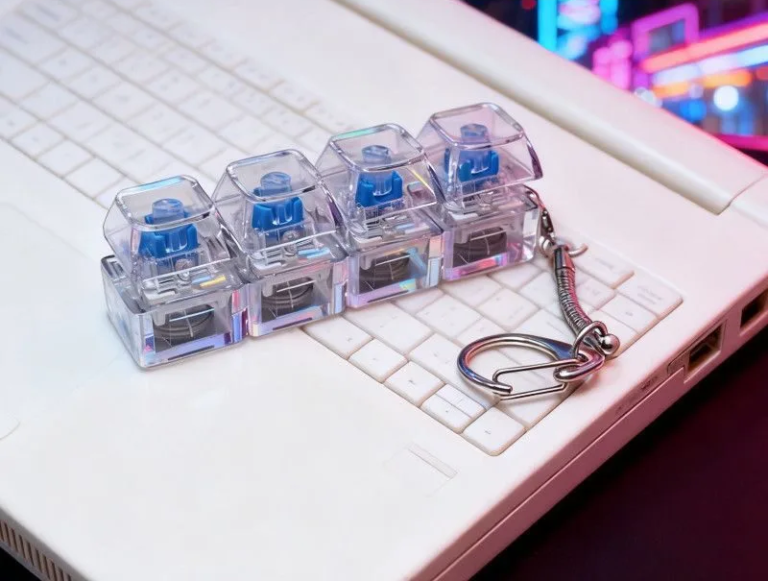 RGB Light-Up Stress Relief Keychain & Keycap