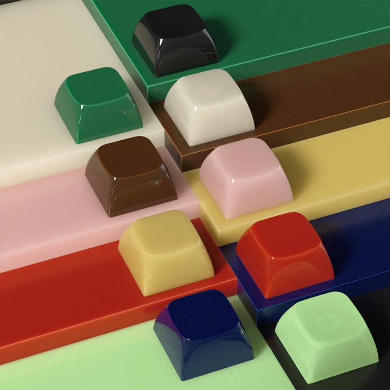 Jade PC XDA Keycaps - Mechanical Keyboard Keycaps, Jelly Translucent with Blind Spot