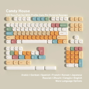 allwinOEM/ODM PBT Keycaps, Candy House Style, Multilingual, Hot Swap, 7U Spacebar