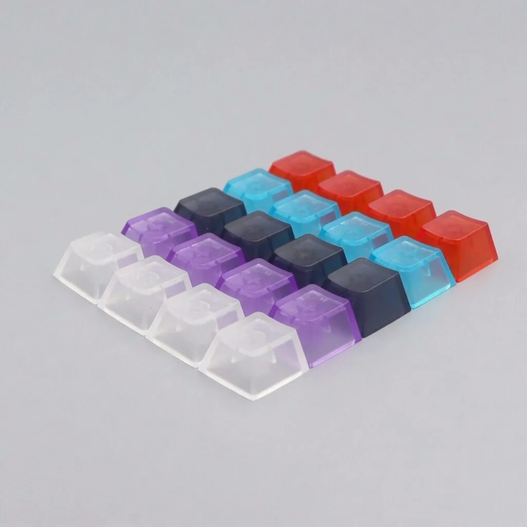 R4 Matte Translucent Keycaps - OEM Height PC 1U Keys for Mechanical Keyboards