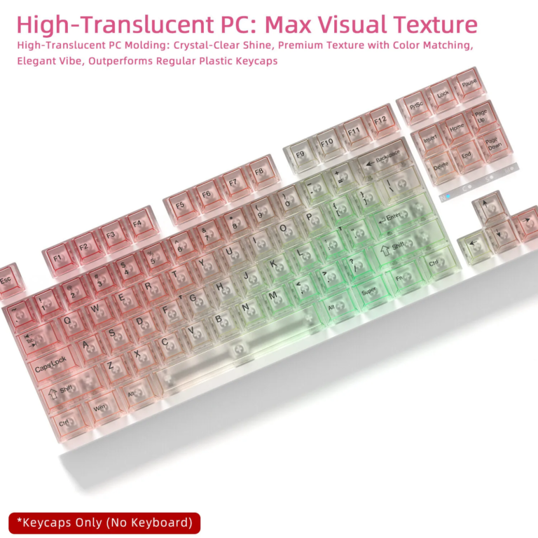 PC Gradient Mechanical Keyboard Keycaps - Frosted Top, Full Set