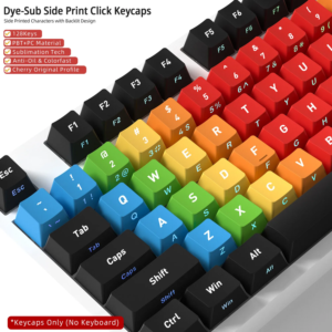 128-Key Side-Lit Mechanical Keyboard Keycaps – PBT Sublimation