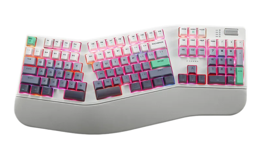 Ergonomic Split Wireless Bluetooth Mechanical Keyboard with Wrist Rest for OEM ODM keyboard wholesale product gallery image 2